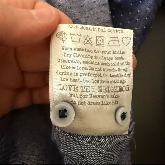 Descendent Of Thieves Shirt Mens Sz XL Navy Blue Long Sleeve Limited Edition - Picture 8 of 10